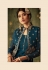 Blue georgette embroidered sharara suit with jacket  70005